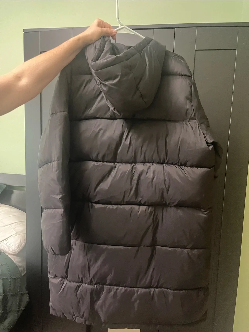 Kangol Black Puffer Coat with Hood